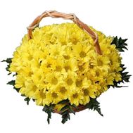 Кошик квітів з 19 хризантем