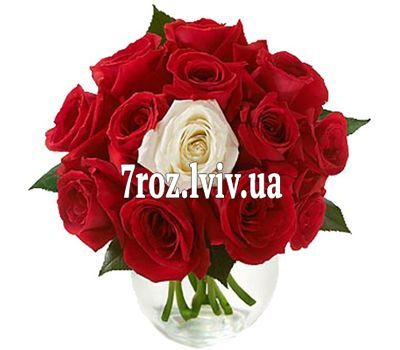Букет із 1 білою трояндою
