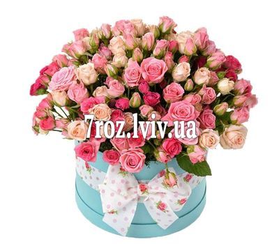 Кущові троянди в коробці