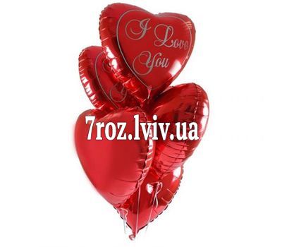 Кульки-серця з фольги для коханої
