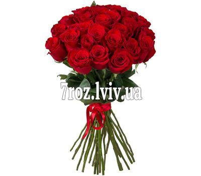 Букет із 27 червоних троянд