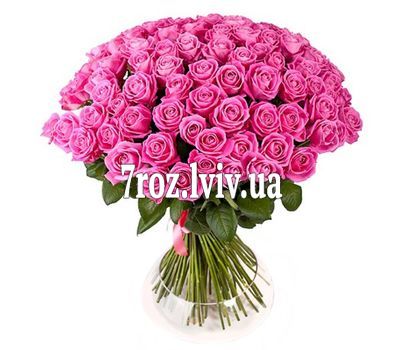 Букет квітів із 101 рожевої троянди