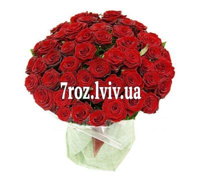 Букет із 51 червоної троянди
