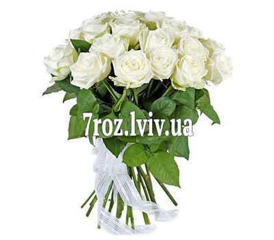Букет із 19 білих троянд