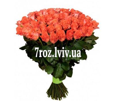 Букет із 101 помаранчева троянда