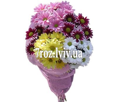Букет із 5 хризантем