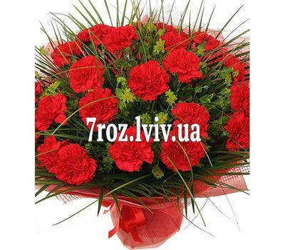 Букет із 35 червоних гвоздик