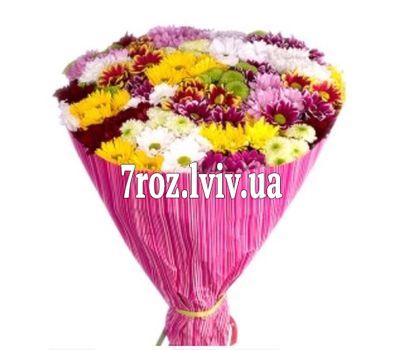 Букет із 25 хризантем