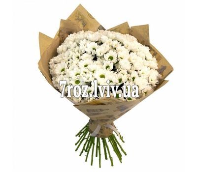 Букет із 25 ромашкових хризантем