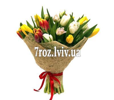 Букет із 21 тюльпана