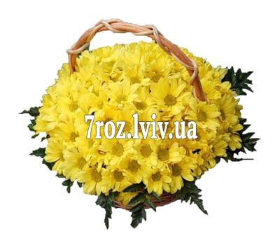 Кошик квітів з 19 хризантем
