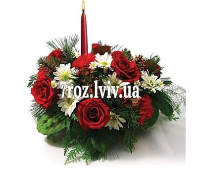 Новогодняя композиция со свечей