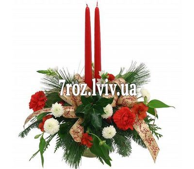 Новогодняя композиция со свечей