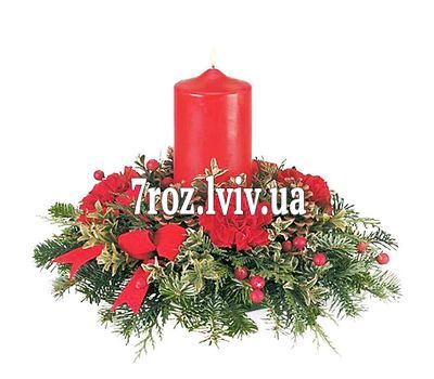 Новогодняя композиция со свечей