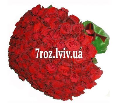 Букет із 101 червоної троянди