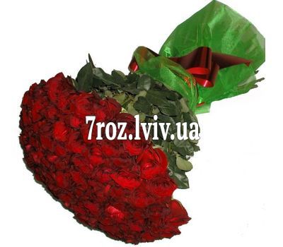 Букет із 51 червоної троянди